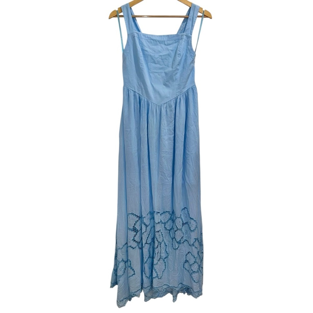 NWT Free People Bali Paradise Maxi Dress Ice Blue Combo - Picture 3 of 5
